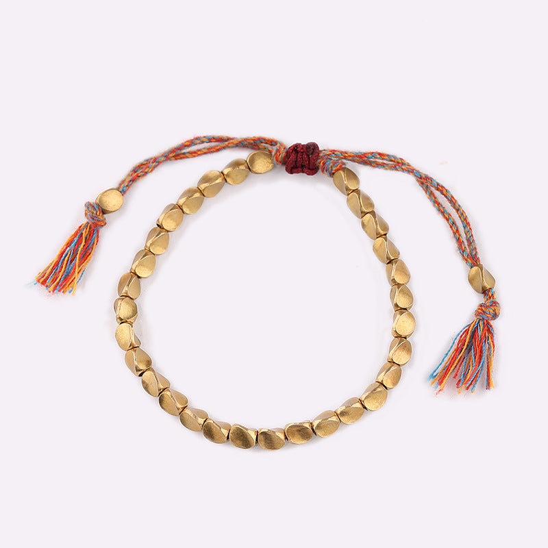 Tibetan Copper Bead Bracelet - Guiding Spiritual Energy