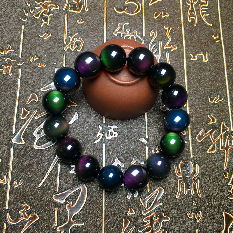 Rainbow Obsidian Crystal Bracelet - A Stone of Insight