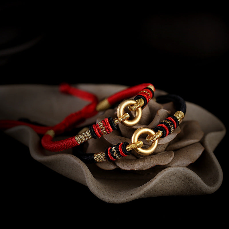 Gold-Plated Serenity Knot - Tibetan Amity Bracelet