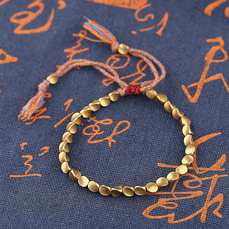 Tibetan Copper Bead Bracelet - Guiding Spiritual Energy