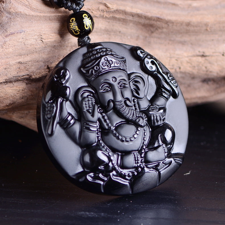 Obsidian Ganesha Pendant: The Unstoppable Force