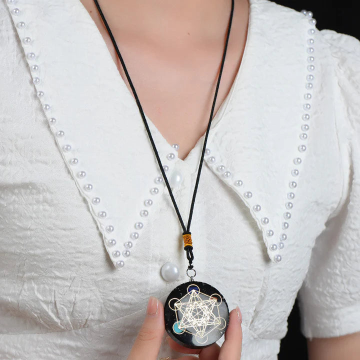 Black Tourmaline Metatron Necklace - A Talisman Against Negativity