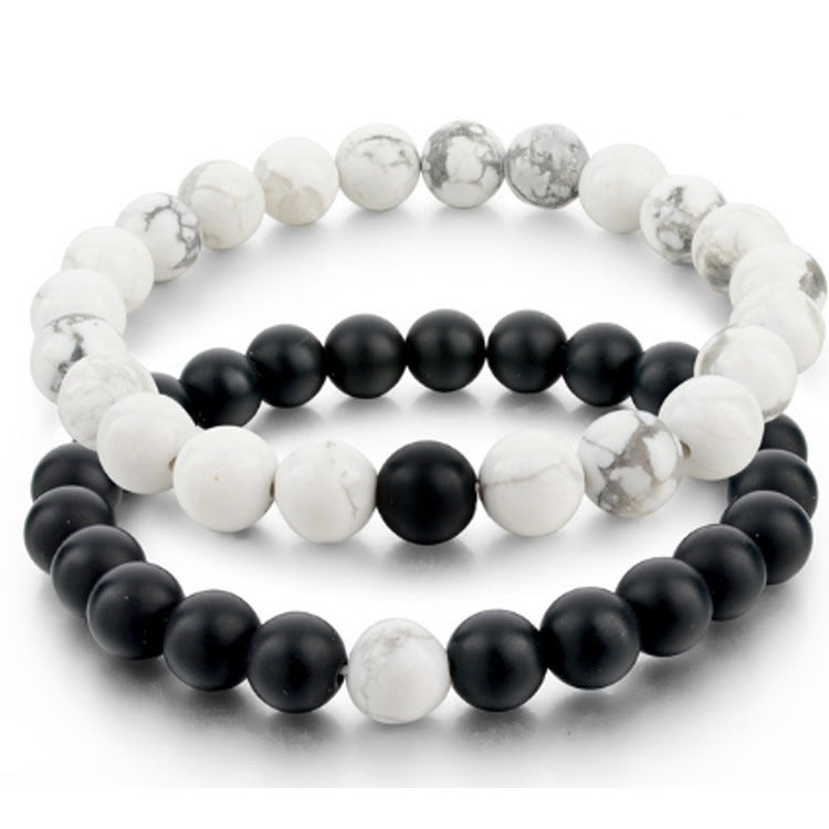 Black & White Distance Bracelet - Bridging the Gap of Love