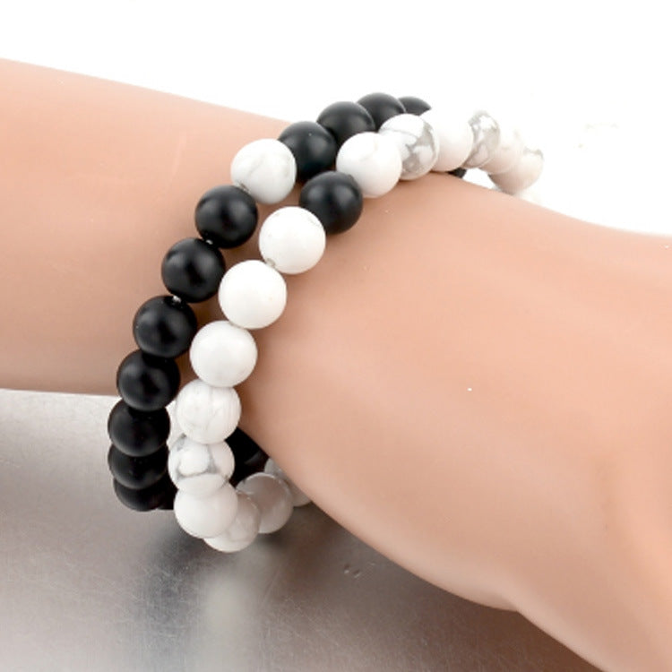 Black & White Distance Bracelet - Bridging the Gap of Love