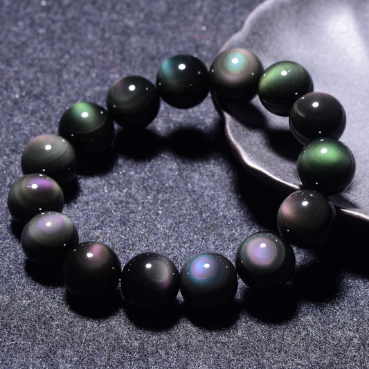 Rainbow Obsidian Crystal Bracelet - A Stone of Insight