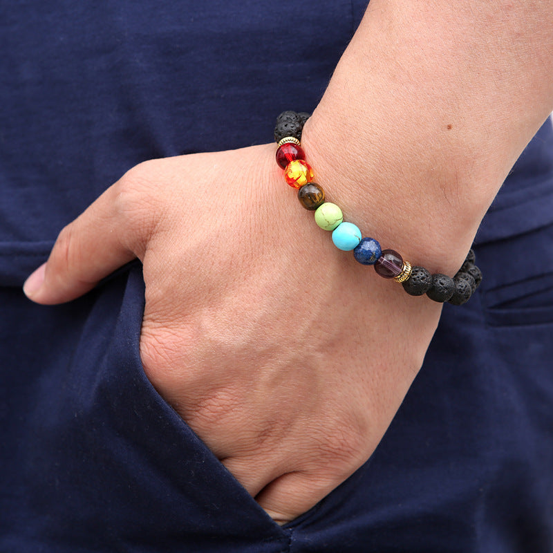 Rainbow Lava Stone Bracelet - Unleash the Healing Power of Your Body, Mind, and Spirit