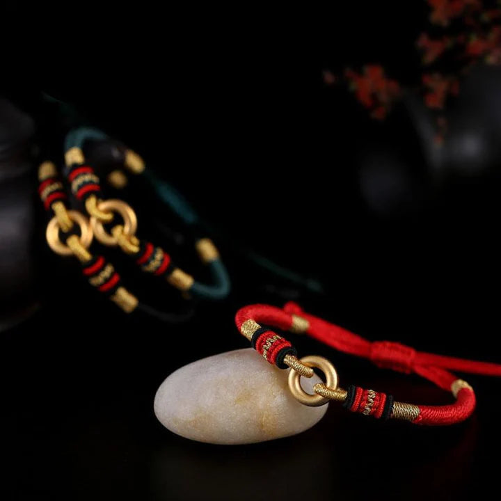 Gold-Plated Serenity Knot - Tibetan Amity Bracelet