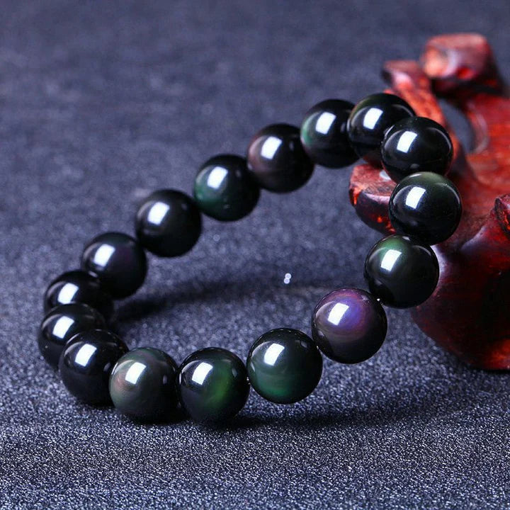 Rainbow Obsidian Crystal Bracelet - A Stone of Insight