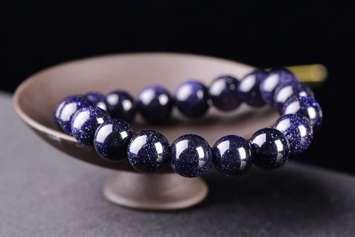 Blue Sandstone Serenity Bracelet - For Focused Aspirations