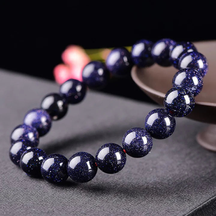 Blue Sandstone Serenity Bracelet - For Focused Aspirations