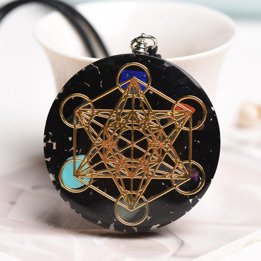 Black Tourmaline Metatron Necklace - A Talisman Against Negativity