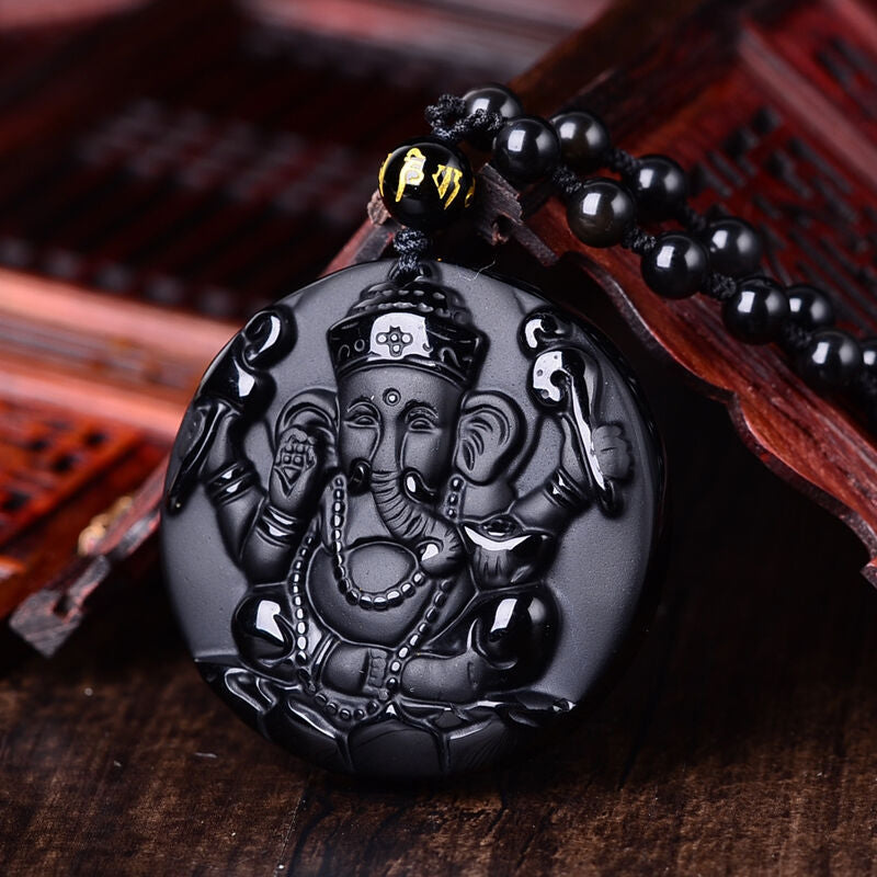 Obsidian Ganesha Pendant: The Unstoppable Force