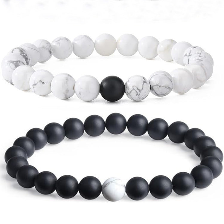 Black & White Distance Bracelet - Bridging the Gap of Love