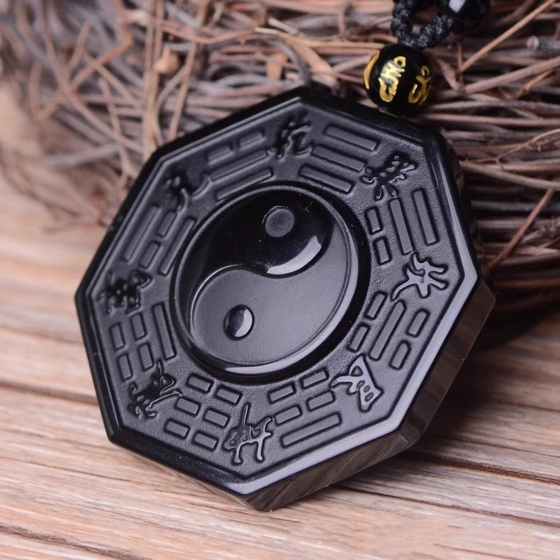 Yin-Yang Obsidian Amulet - Fortify Your Vital Force