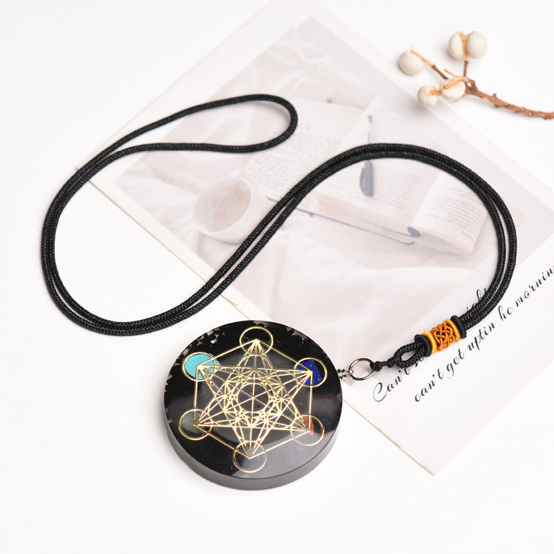 Black Tourmaline Metatron Necklace - A Talisman Against Negativity