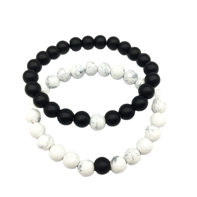 Black & White Distance Bracelet - Bridging the Gap of Love