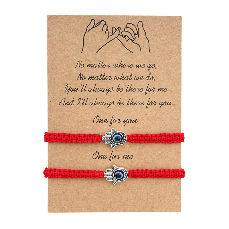 Hamsa Hand Red Cord Bracelet - A Talisman Against Ill Fortune and Disease