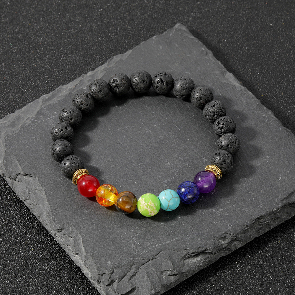 Rainbow Lava Stone Bracelet - Unleash the Healing Power of Your Body, Mind, and Spirit