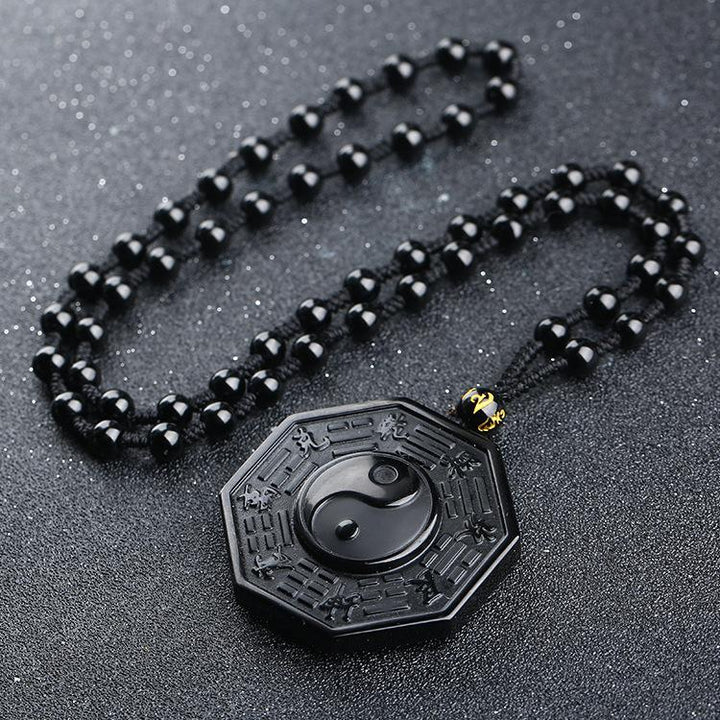 Yin-Yang Obsidian Amulet - Fortify Your Vital Force